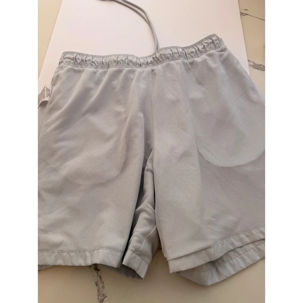 Nike Swim Shorts Gray Lined‎ Elastic Waist Drawstring Mens Large